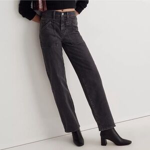 MADEWELL WINDHAVEN POCKET PATCH HIGH RISE JEANS WIDE LEG size 29